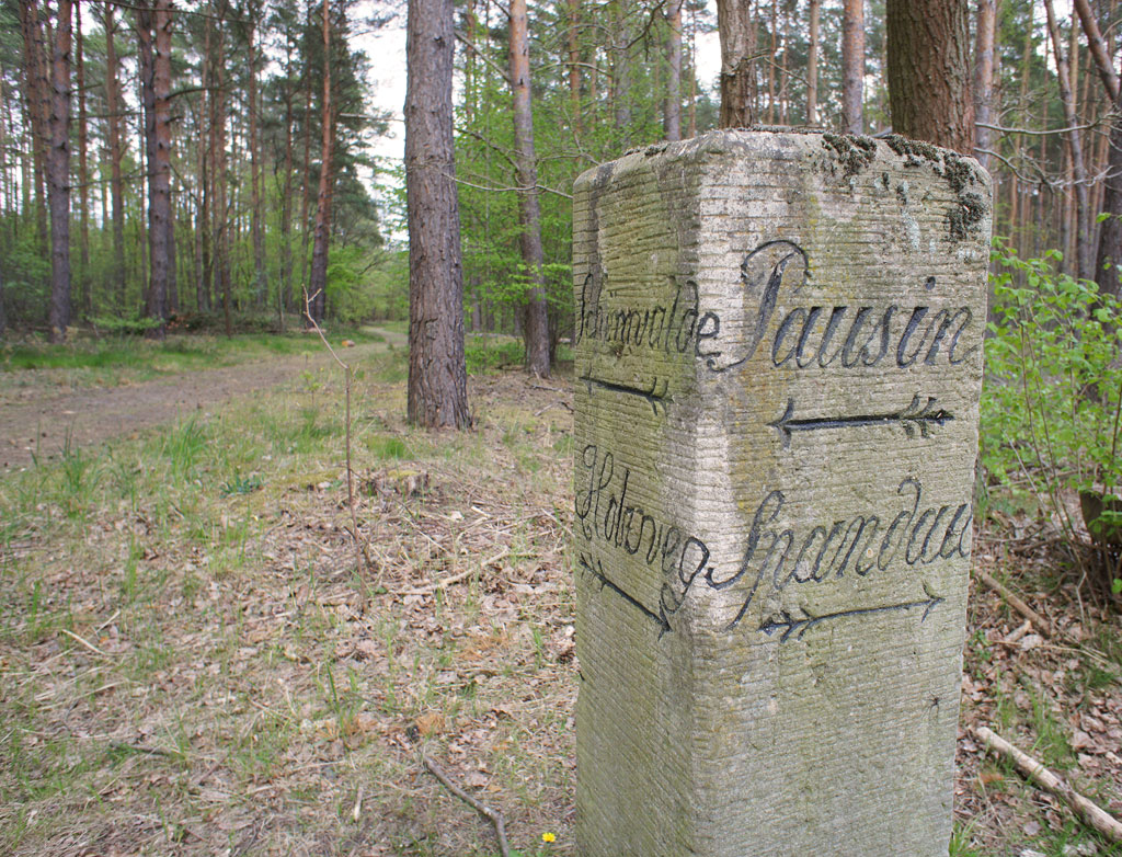 Old stone signpost.