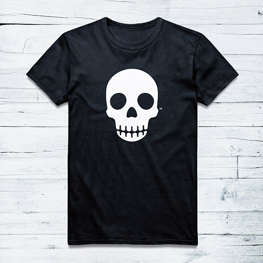 minimal skull T-shirt